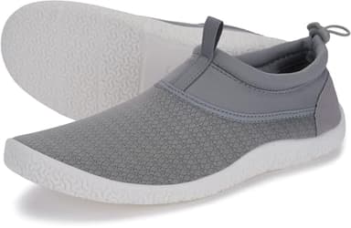 WHITIN Water Shoes for Men Women Quick Dry Aqua Minimalist Barefoot Socks Male Comfy Beach Swim Pool Lake Yoga Sport Kayak Sand Sneaker Light Grey