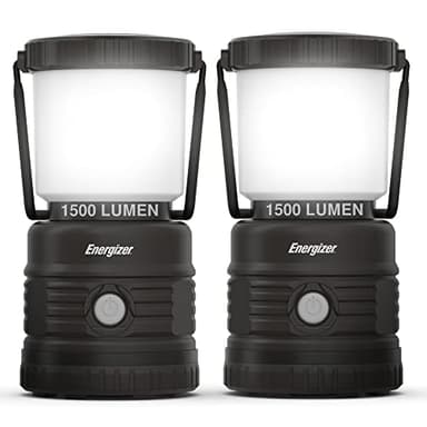 ENERGIZER LED Lantern X1500 (2-Pack), IPX4 Water Resistant Tent Lights, Super Bright Battery Powered Lanterns for Camping, Outdoors, Emergency