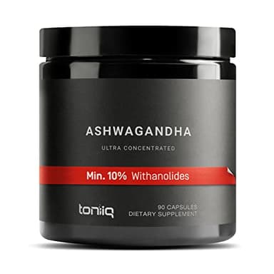 Toniiq Ashwagandha - Ultra High Potency 20:1 Extract with 10% Withanolides - Wild Harvested in India - Highly Concentrated - Third-Party Lab Tested - 90 Capsules