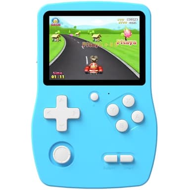 32 Bit Handheld Games for Kids Preloaded 139 Video Games, Portable Video Gaming Player with 3.0" IPS Screen and Rechargeable Battery, Mini Travel Games Electronic Gifts Toys for Boys Girls, Blue