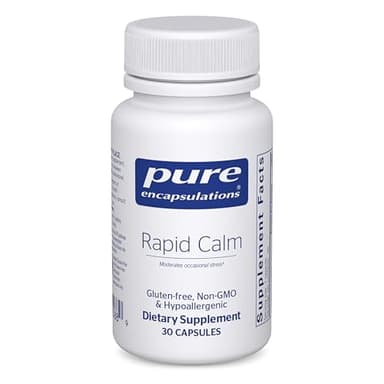 Pure Encapsulations Rapid Calm - Stress & Sleep Support Supplement - Contains Vitamin B6, Zembrin & Suntheanine L-Theanine - Non-GMO, Gluten-Free & Vegan - 30 Capsules