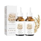 Rice Water Hair Serum,Korean Rice Water Hair Serum,Rice Water for Hair Growth,Rice Water Shampoo and Conditioner,Rice Water for Hair Growth,Moisturizing,Nourishing,Smooth Hair (2 Pcs)