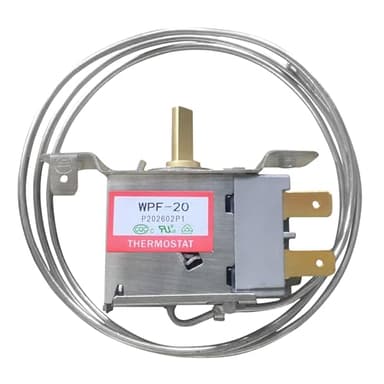 Universal Freezer Thermostat WPF-20, not Mini Fridge Thermostat, for Freezer Only, Temperature Control Repair Parts, Compatible with WPF16, WPF18, WPF22, WPF24, WPF30, Stainless Steel Shell