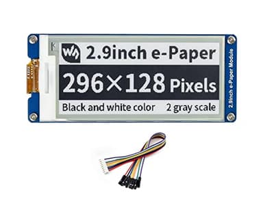 2.9inch e-Paper Display Module, 296x128 Resolution 3.3V/5V Two-Color epaper Display E-Ink Screen Module SPI Interface Compatible with Raspberry Pi/Arduino/Jetson Nano,Support Partial Refresh