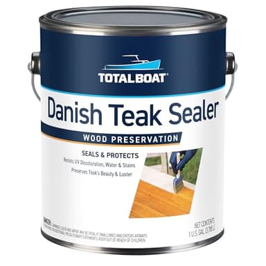 TotalBoat Danish Teak Sealer - Marine Grade Wood Sealer Oil for Boat Decks, Trim and Indoor & Outdoor Teak Furniture (Gallon)