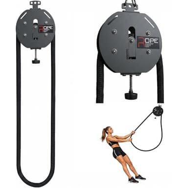 Endless Rope Trainer-Home Workout Equipment-Infinity Loop Cable Machine Suspension Forearm Strength Training Equipment with 14 FT Closed-Loop Nylon Rope, 66LB Max Resistance