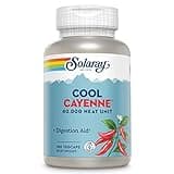SOLARAY Cool Cayenne Pepper 40,000 HU, Cayenne Pepper Capsules, Digestion Aid, Bio-Cool Process, Lab Verified, 60-Day Money-Back Guarantee, 90 Servings, 180 VegCaps