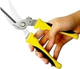 TOOLMAK Tin Snips 8 Inch Heavy Duty Scissors Metal shears with Stainless Steel Curve-Blade Comfort Grips, Multifunction Cutting of Branches, Thin Iron, Cardboads