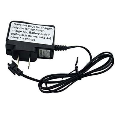 Blomiky 1 Pack DC 6V 200mA AC 110V US Adapter Charger for 6V AA 700mAH 800mAH 2200mAH Ni-CD Ni-Mh Battery 1:18 Scale Stunt RC Speed Buggy Car Amphibious Stunt RC Cars GS02 Charger 1
