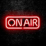 DMKYDM ON AIR Neon Signs, LED Studio Live Decorative Lights, Streaming Recording Sign, USB Connected, for Streamers Influencers Gamers Room Bar Club Home Party Decoration… (Red)