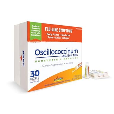 Boiron Oscillococcinum for Relief from Flu-Like Symptoms of Body Aches, Headache, Fever, Chills, and Fatigue - 30 Doses