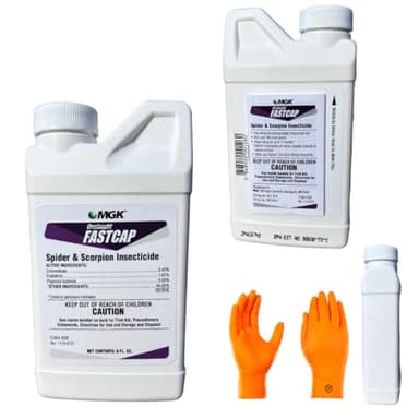Onslaught Fastcap MGK 8 oz with Premium USA Supply Gloves - Spider and Scorpion Insecticide | USA Supply Pest Identification Card