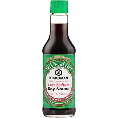 Kikkoman Soy Sauce - Traditionally Brewed, Reduced Sodium Content, Healthy and Authentic, Ideal for Stir-Fries and Marinades – 10 Fl Oz, Pack of 1