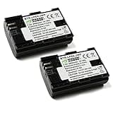 Wasabi Power LP-E6, LP-E6N Battery (2-Pack) for Canon EOS 5D Mark II/III/IV, 5DS, 5DS R, 6D, 6D Mark II, 7D, 7D Mark II, 70D, 80D, 90D, R, R5, R5C, R6, Ra, XC10, XC15, BMPCC 4K, BMPCC 6K