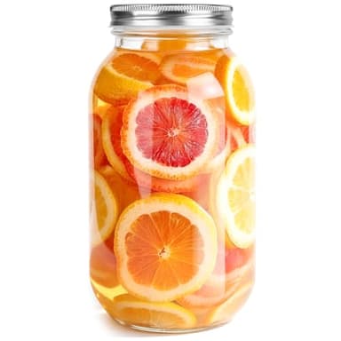 ODDMUCK Glass Mason Jars, 1 Pack 64oz Clear Glass Regular Mouth Canning Jars with Lids for Sealing, Ideal for Food Storage, Snacks, Candies, Jam, Honey, Wedding Favors, Shower Favors, DIY Projects