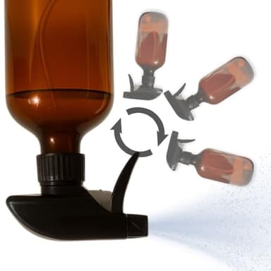 The Green Alcove 360° Spray Bottle 16oz (2 Pack) | Upside Down Spray Bottles | All Purpose Plastic Amber Spray Bottles