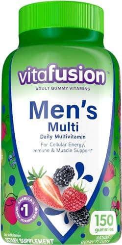 Vitafusion Adult Gummy Vitamins for Men, Daily Multivitamins for Men with Vitamins A, C, D, E, B6 and B12, 150 Count