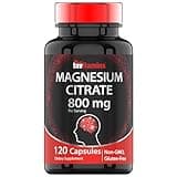 TNVitamins Magnesium Citrate 800 MG - 120 Capsules | Two Month Supply! | Pure Magnesium Citrate Powder Capsules | Citrato De Magnesio | Non-GMO | Produced in The USA!