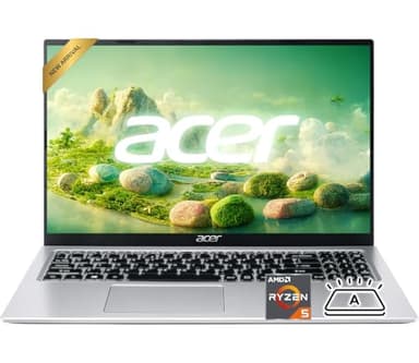 acer Aspire 3 Premium Slim Laptop Computer with Backlit Keyboard - AMD Ryzen 5 7430U CPU - 16GB RAM - 512GB SSD - 15.6" FHD Display - Fast Wi-Fi 6 - Webcam - Copilot AI Chat - Windows 11 Pro