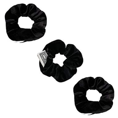 Mocbovni Zipper Scrunchies, Pocket Scrunchie, SECRET & HIDDEN, Velvet Hair Ties Bracelet, Compatible with Apple AirPods 3&2&1, Key Money Chapstick Storage Bag, Elastics Hair Bands