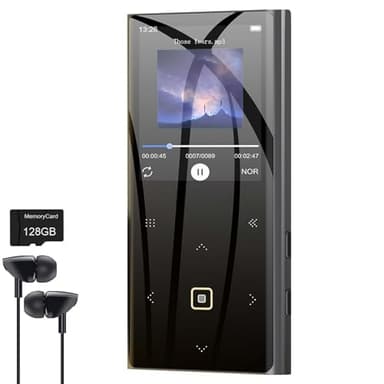 160GB MP3 Player for Kids with Bluetooth Portable Music Player 2.4" Large Screen Built-in Speaker Support Video FM Radio Voice Recorder E-Book Earphones Included