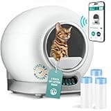 Self Cleaning Litter Box with Auto Safety Sensors for Multiple Cats - Automatic Cat Litter Box Self-Cleaning - Covered Ultra Odor Removal - Smart APP Control - Compatible On All WiFi - Electric Robot