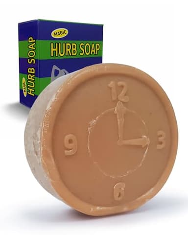 Magic Korean Body Scrub Exfoliating Medicnal Herbs Ddae Soap By Jungjun Industry 정준산업 요술한방미용 때비누 ; Cleanser for Face and Body (3 Oz)