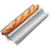 Yupjlia Premium Nonstick Perforated French Baguette Pan, 2 Loaves Baguette Pan Tray for Sourdough, Italian Bread Baking, Perfect for Creating Crisp Golden-Brown Crust