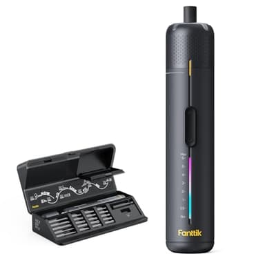 Fanttik S2 Pro Electric Screwdriver, Cordless Screwdriver Set, 7 Torque Settings, 0.5 to 6N.m, 20 Magnetic Bits, 1/4''Hex Shank, with 90° Angle Adapter, for Furniture, Household Repairs