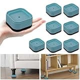 Kvoike 8 Pack Furniture Risers, Adjustable Bed Risers Heavy Duty Stackable Bed Raisers for Table Desk Couch Chair Sofa Cabinet Bed Legs Lift Height 1"