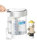 Waterdrop Glass Large 22-Cup Rechargeable Water Filter Dispenser, Reduce 70+ Contaminants, Instant Eco-Friendly Countertop Water Filter System, 5-Stage Soften Water Pitcher, with 1 Filter