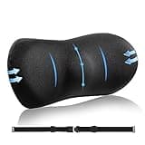 SHAKERINO Lumbar Support Pillow – Memory Foam Lumbar Pillow for Lower Back Support, Back Cushion with Strap for Pain Relief, Perfect Lumbar Support Pillow for Office Chair, Car Seat, Bed, Recliner