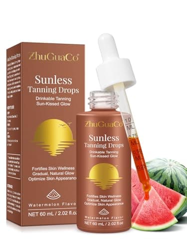 Sunless Tanning Drops To Drink,Drinkable Sunless Tanning Drops,Oral Drink Moisturizing Bronzing Tanner for Face & Body,Sun-Kissed Glow for All Skin