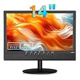Jexiop 14 inch Flat Screen TV,Small TV with Digital ATSC Tuner,Antenna and HDMI/USB Ports,12 Volt Charger Cable for Car/Kitchen