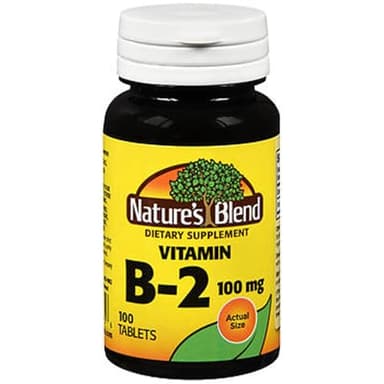 Nature's Blend Vitamin B2 100 mg - 100 Tablets, Pack of 3
