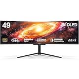 INNOCN 49" OLED Ultrawide Curved Gaming Monitor 5120 x 1440p 144Hz, 0.03ms, USB Type C 90W, HDMI 2.1, DisplayPort, USB Hub, Speakers, Adaptive-Sync, Adjustable Stand, Black