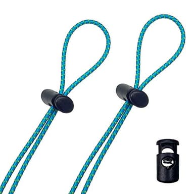 Flow Bungee Goggle Strap Kit (2-Pack) - Universal Adjustable Replacement Straps for Swim Goggles (Blue)