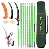 26Ft Manual Pole Saw, Tree Pole Pruner, High Branches Trimmer Saw, Garden Tools Set, Extendable Tree Trimming High And Low, Sharp Blade and Scissors With Storage Bag, Cutting for Palms and Shrubs