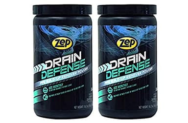 Zep Drain Defense Enzymatic Cleaner Powder - 18 oz (Case of 2) ZDC16 - Safe for Pipes and Septic Systems