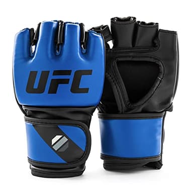 UFC MMA Gloves | Training Gloves for Sparring, Grappling, Mitts & Punching Bag | Beginner to Intermediate | Secure Fit for Men & Women | Blue, Large/X-Large