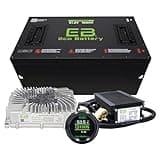 Eco Battery 51V 160Ah Lithium Golf Cart Battery Bundle Compatible with Club Car DS (H Frame) 48V Golf Carts | Includes 12V Converter