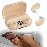 Xmenha Flat Invisible Sleep Wireless Earphone IPX5 Waterproof Thin Invisible Sleep Earbuds for Side Sleepers Sleep Ear Buds Smallest Tiny Small Mini Discreet Earbud for Sleeping Invisible Headphones