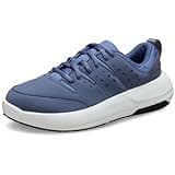 Crocs Men's On The Clock Work Sneakers, Slip Resistant Shoes, Storm/Bijou Blue, 10