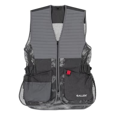 Allen Company Men's Competitor Shooting Vest – Mesh Vest with Moveable Shoulder Pad, Deep Pockets & Side Straps - Medium/Large