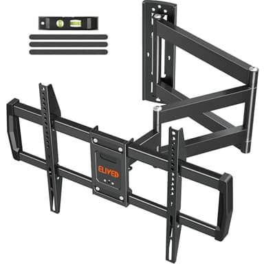 ELIVED Outdoor Long Arm TV Wall Mount for Most 42-75 Inch TVs, 37.9 Inch Long Extension Corner TV Mount, Weatherproof Full Motion tv Bracket Anti-Rust for Patio, Holds 99 lbs. Max VESA 600x400mm