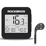 ROCKBROS GPS Bike Computer with Mount, Accurate Bike Speedometer with Automatic Backlight, Bicycle Odometer IPX6 Waterproof and 600mAH Battery Large Display Screen