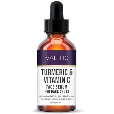 VALITIC Vitamin C Serum - Anti Aging and Dark Spot Remover for Face, Skin Care with Niacinamide, Hyaluronic Acid, Collagen, Kojic Acid, Turmeric - Brightening Face Serum 1 fl oz