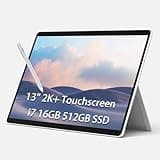 Microsoft Surface Pro 8 2 in 1 Tablet Laptop for Business (13" 2K+ Touchscreen, Intel Core i7-1185G7, 16GB RAM, 512GB SSD, Stylus), 10MP Rear Camera, 16-Hr Long Battery Life, Thunderbolt 4, Win 11 Pro
