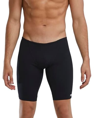 TYR Men's Standard Durafast One Jammer Swimsuit, Black, 34