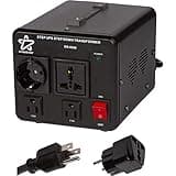 Dynastar Step Up & Step Down Voltage Converter and Transformer, 110-220 to 220-240 Volts; Heavy Duty, Extra Durable Lifetime Coil, 5-Year-Warranty, 5000 Watts